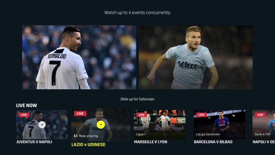 DAZN запускает функцию MultiView для подписчиков Apple TV